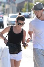 LEA MICHELLE in Shorts Out Shopping in Los Angeles 04/28/2015
