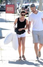 LEA MICHELLE in Shorts Out Shopping in Los Angeles 04/28/2015