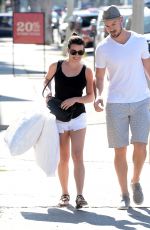 LEA MICHELLE in Shorts Out Shopping in Los Angeles 04/28/2015