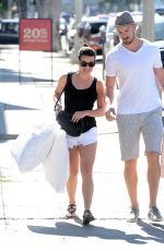 LEA MICHELLE in Shorts Out Shopping in Los Angeles 04/28/2015
