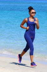 LEOGH-ANNE PINNOCK Jogging on the Beach in Jamaica