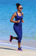 LEOGH-ANNE PINNOCK Jogging on the Beach in Jamaica