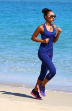 LEOGH-ANNE PINNOCK Jogging on the Beach in Jamaica