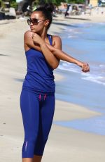 LEOGH-ANNE PINNOCK Jogging on the Beach in Jamaica