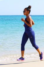 LEOGH-ANNE PINNOCK Jogging on the Beach in Jamaica