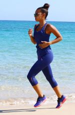 LEOGH-ANNE PINNOCK Jogging on the Beach in Jamaica