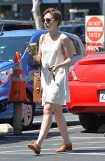 LILY COLLINS Arrives at Juice Bar in West Hollywood 04/18/2015
