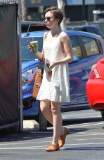LILY COLLINS Arrives at Juice Bar in West Hollywood 04/18/2015
