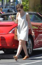 LILY COLLINS Arrives at Juice Bar in West Hollywood 04/18/2015
