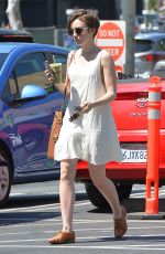 LILY COLLINS Arrives at Juice Bar in West Hollywood 04/18/2015