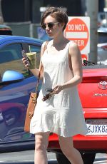 LILY COLLINS Arrives at Juice Bar in West Hollywood 04/18/2015
