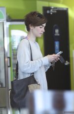 LILY COLLINS at Earth Bar in West Hollywood