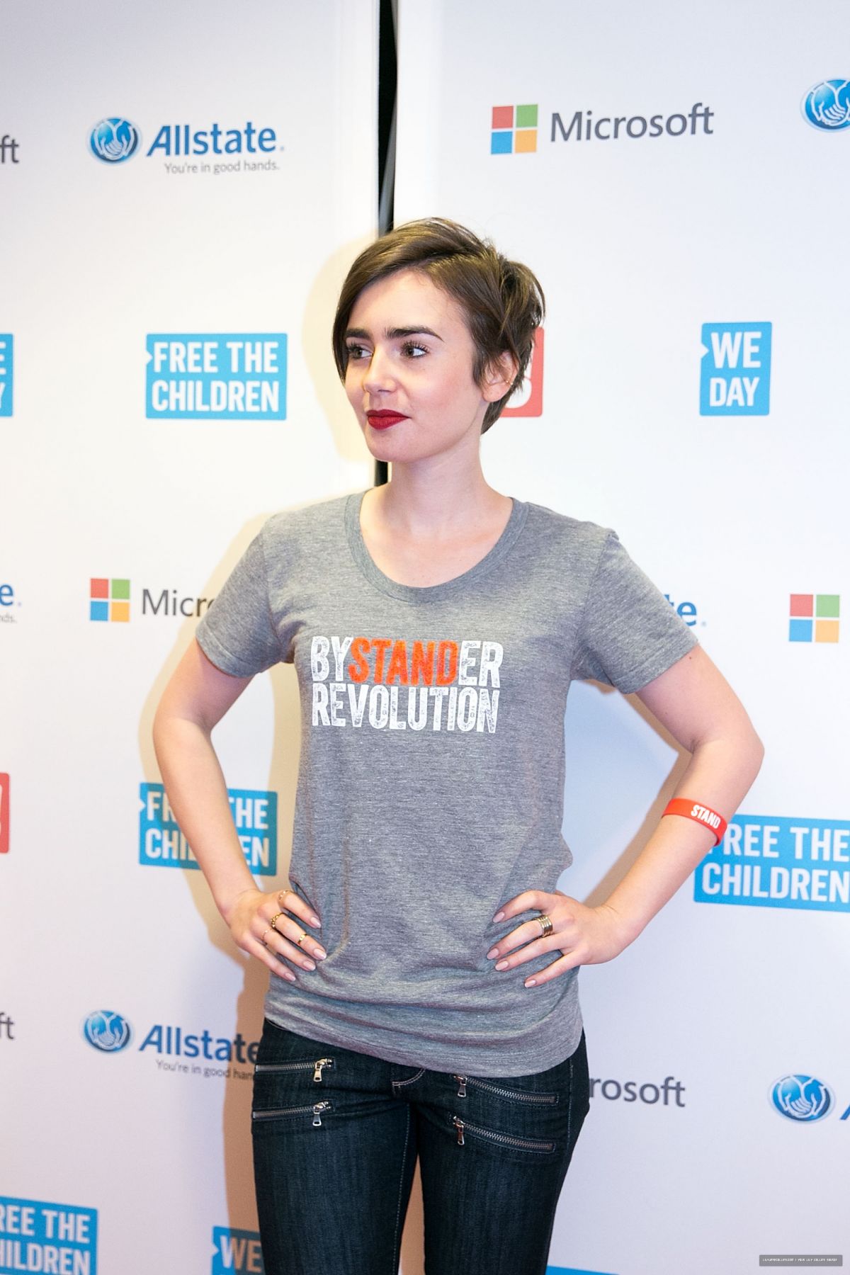 LILY COLLINS at We Day Event in Seattle LILY COLLINS at We Day Event in Seattle