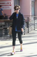 LILY COLLINS Heading to a Gym in West Hollywood 04/18/2015