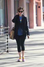 LILY COLLINS Heading to a Gym in West Hollywood 04/18/2015