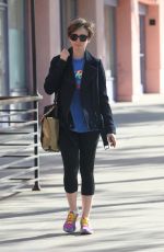 LILY COLLINS Heading to a Gym in West Hollywood 04/18/2015