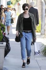 LILY COLLINS in Jeans Out and About in Beverly Hills 04/28/2015
