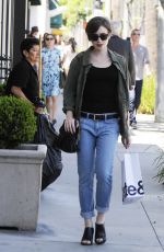 LILY COLLINS in Jeans Out and About in Beverly Hills 04/28/2015