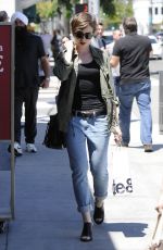 LILY COLLINS in Jeans Out and About in Beverly Hills 04/28/2015