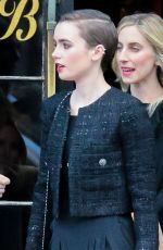 LILY COLLINS Leaves Her Hotel in New York