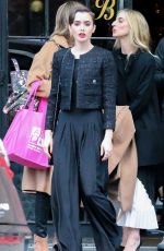 LILY COLLINS Leaves Her Hotel in New York
