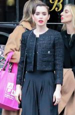 LILY COLLINS Leaves Her Hotel in New York