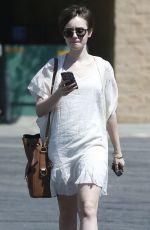 LILY COLLINS Out and About in West Hollywood 04/18/2015