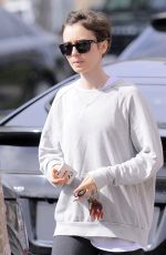 LILY COLLINS Out and About in West Hollywood