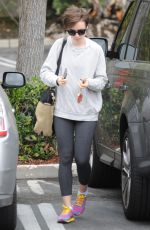 LILY COLLINS Out and About n Los Angeles 04/20/2015