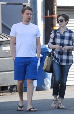 LILY COLLINS Out in Los Angeles