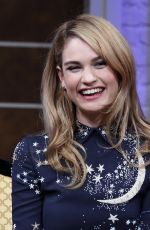 LILY JAMES at Cinderella Photocall in Tokyo