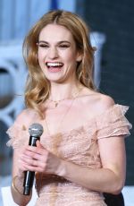 LILY JAMES at Cinderella Premiere in Tokyo
