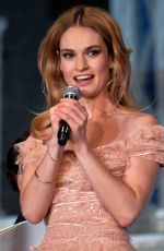 LILY JAMES at Cinderella Premiere in Tokyo