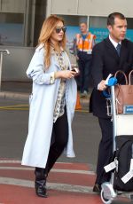 LINDSAY LOHAN Arrives at Airport in Nice
