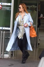 LINDSAY LOHAN Arrives at Airport in Nice