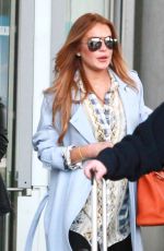 LINDSAY LOHAN Arrives at Airport in Nice