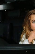 LINDSAY LOHAN Arrives at Crque Le Soir Nightclub in London