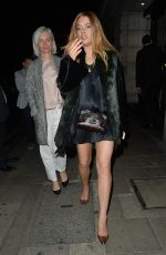 LINDSAY LOHAN Arrives at Novikov Restaurant in Mayfair