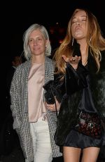 LINDSAY LOHAN Arrives at Novikov Restaurant in Mayfair