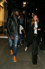 LINDSAY LOHAN at Pescheria Mattiucci Restaurant in London