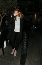 LINDSAY LOHAN at Pescheria Mattiucci Restaurant in London