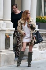 LINDSAY LOHAN Leaves The Conaught Hotel in London