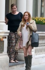 LINDSAY LOHAN Leaves The Conaught Hotel in London