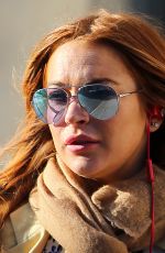LINDSAY LOHAN Out and About in London 04/23/2015