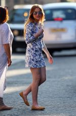 LINDSAY LOHAN Out and About in London 04/23/2015