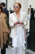 LINDSAY LOHAN Out Shopping at Bond Street in London 04/24/2015