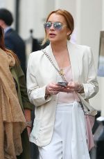 LINDSAY LOHAN Out Shopping at Bond Street in London 04/24/2015
