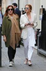 LINDSAY LOHAN Out Shopping at Bond Street in London 04/24/2015