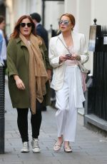 LINDSAY LOHAN Out Shopping at Bond Street in London 04/24/2015