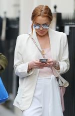 LINDSAY LOHAN Out Shopping at Bond Street in London 04/24/2015